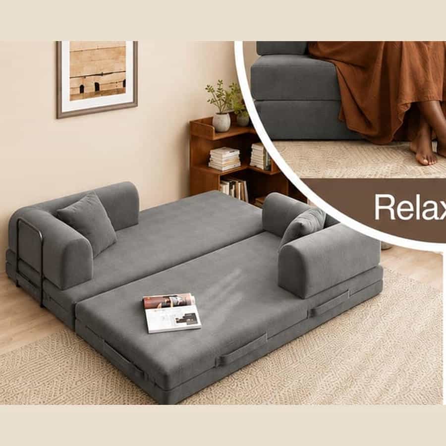 Sofa bed creating a flexible family living space