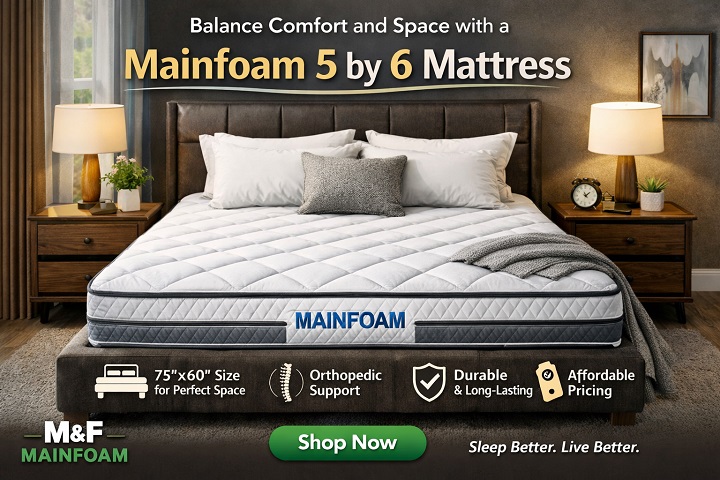 Balance Comfort and Space with a Mainfoam 5 by 6 Mattress