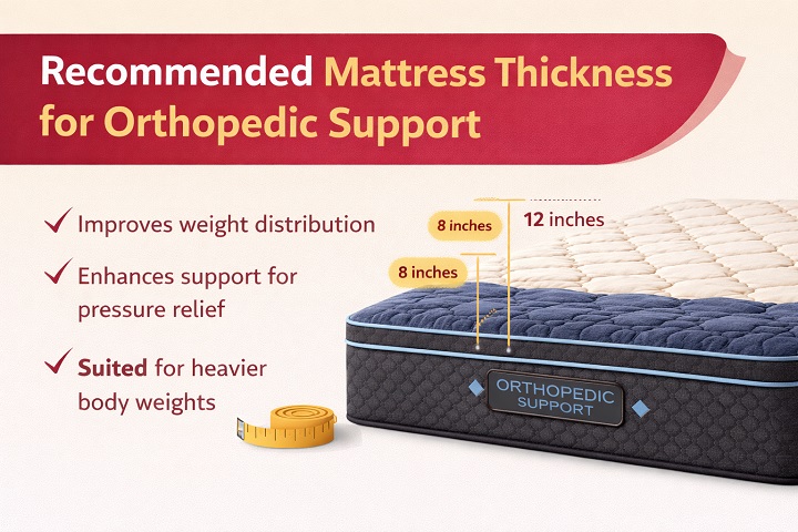 Recommended Mattress Thickness for Orthopedic Support Recommended Mattress Thickness for Orthopedic Support