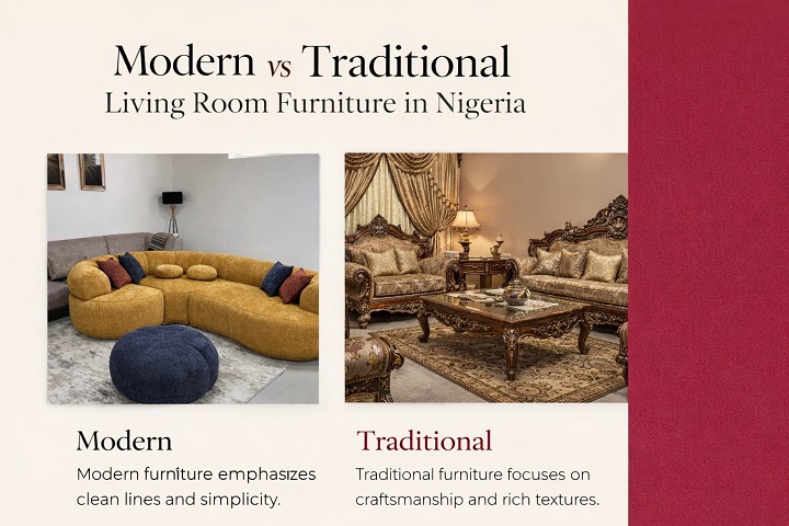 Modern vs Traditional Living Room Furniture in Nigeria