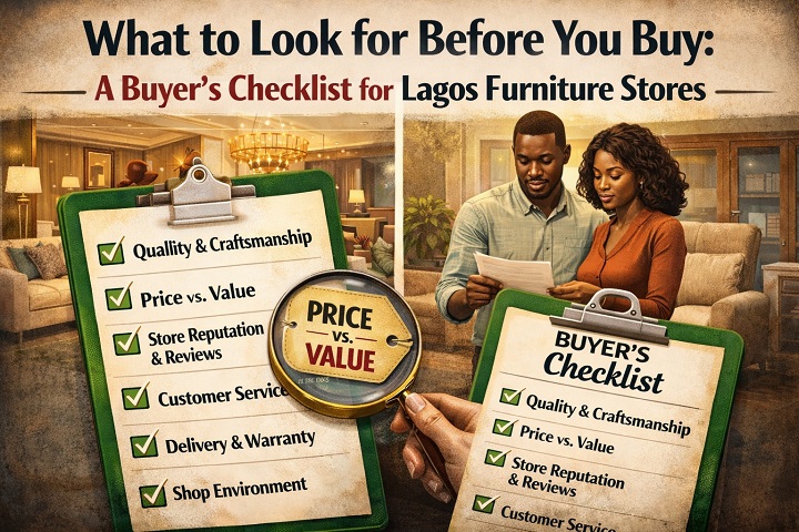 What to Look for Before You Buy: A Buyer's Checklist for Lagos Furniture Stores