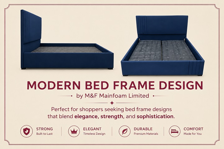 Bed Frame with Modern Sophistication